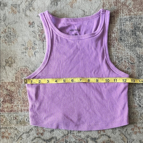 Wild Fable Lavender Ribbed Crop Top - Picture 3 of 4